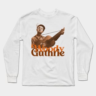 Woody Guthrie Sepia Fade Long Sleeve T-Shirt